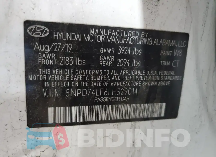 5NPD74LF8LH529014 Photo# 13
