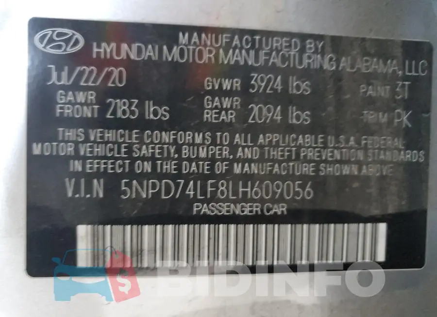 5NPD74LF8LH609056 Photo# 12