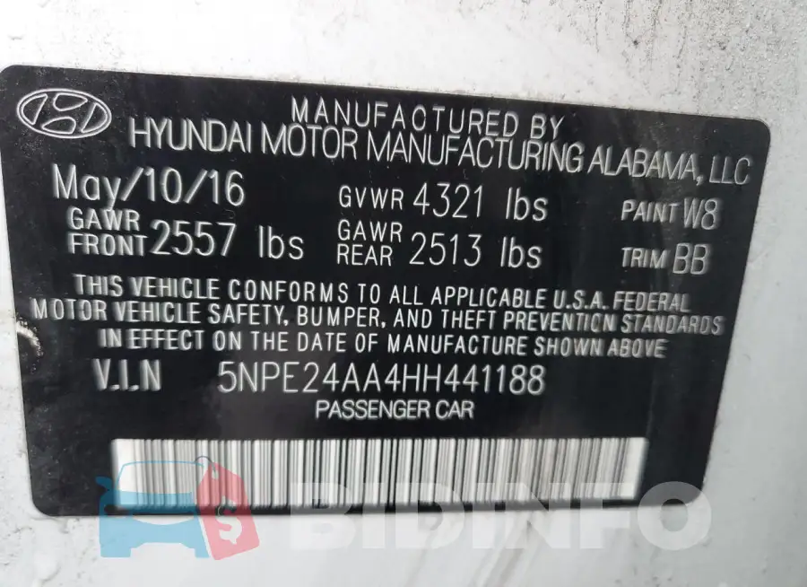 5NPE24AA4HH441188 Photo# 12