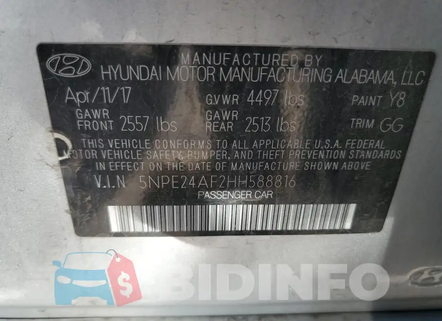 5NPE24AF2HH588816 Photo# 12