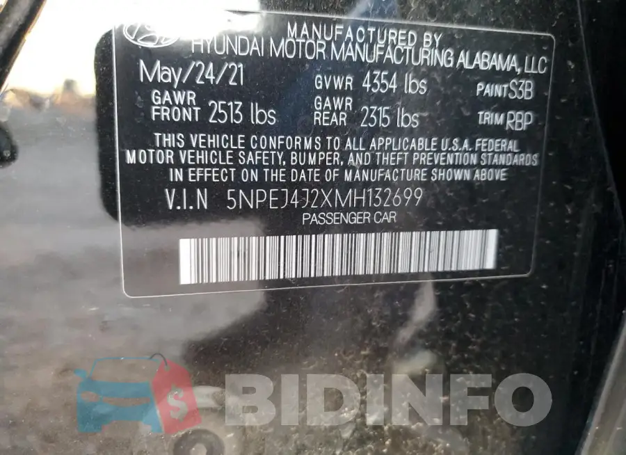 5NPEJ4J2XMH132699 Photo# 12