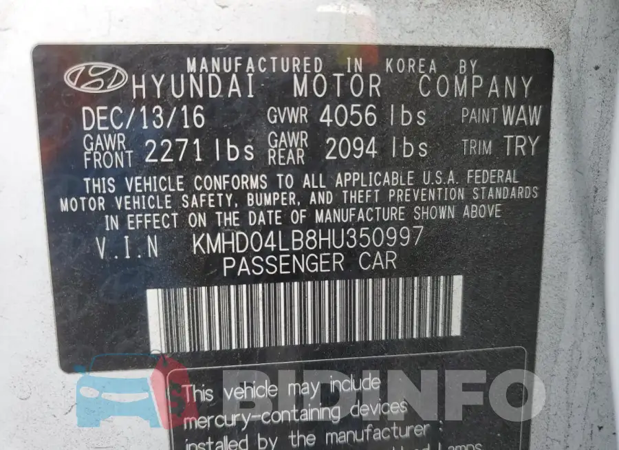 KMHD04LB8HU350997 Photo# 13