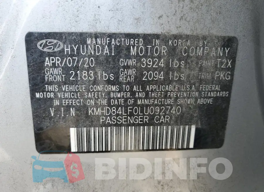 KMHD84LF0LU092740 Photo# 12