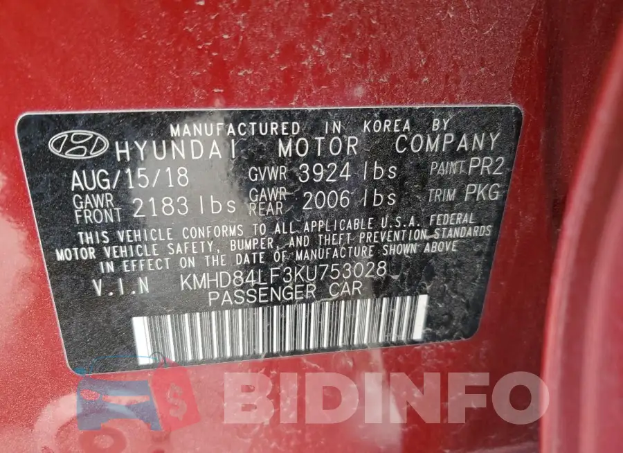 KMHD84LF3KU753028 Photo# 12