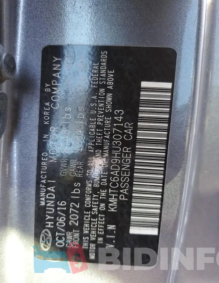 KMHTC6AD9HU307143 Photo# 12