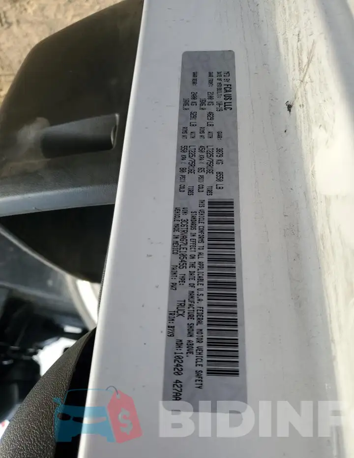3C6TRVAG7LE105455 Photo# 13
