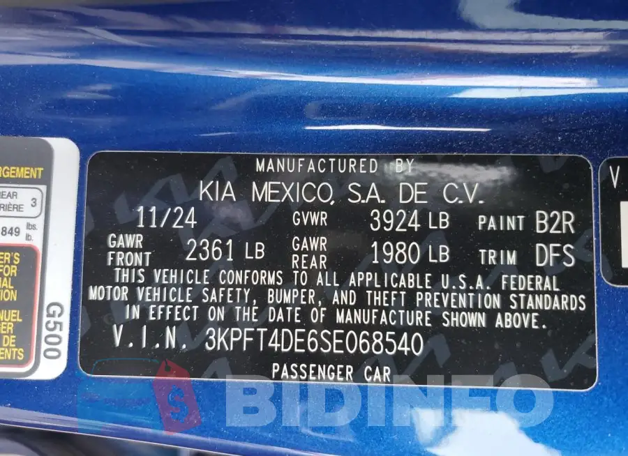3KPFT4DE6SE068540 Photo# 12
