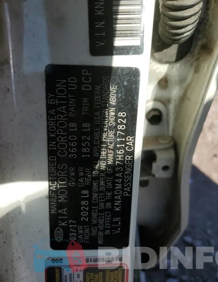 KNADM4A37H6117828 Photo# 12