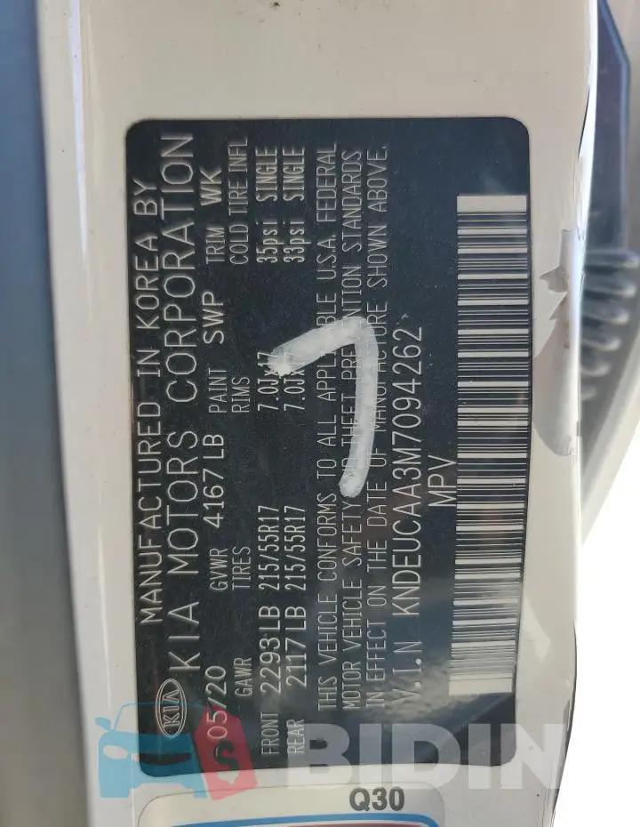 KNDEUCAA3M7094262 Photo# 13