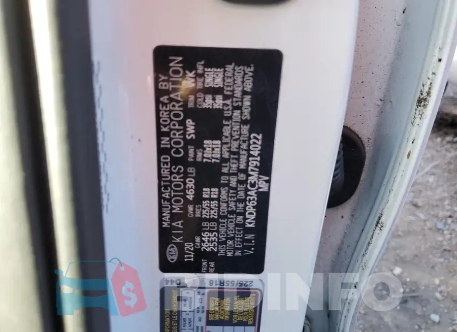 KNDP63AC3M7914022 Photo# 13