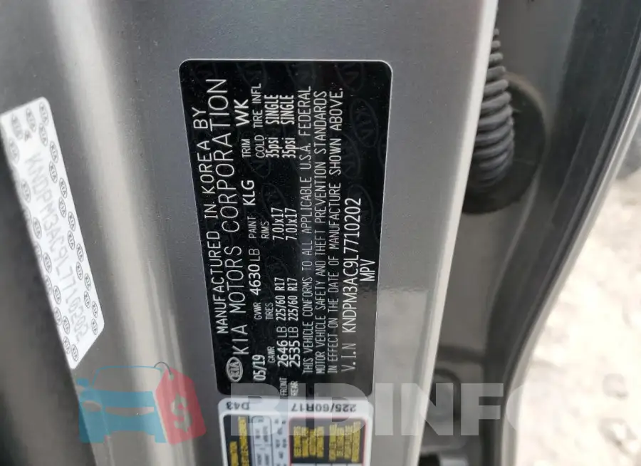 KNDPM3AC9L7710202 Photo# 14