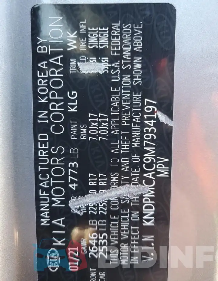 KNDPMCAC9M7934197 Photo# 13