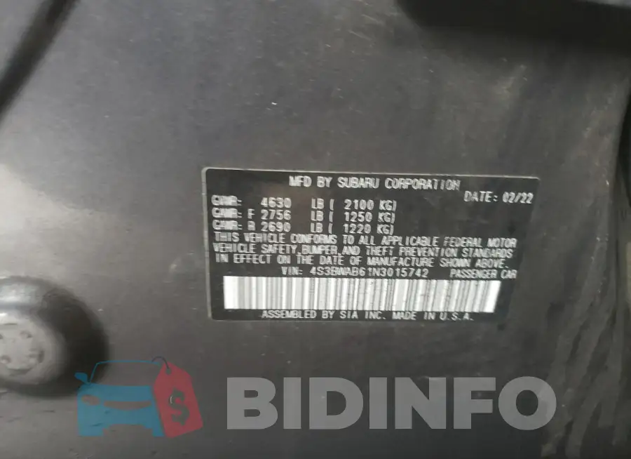 4S3BWAB61N3015742 Photo# 12