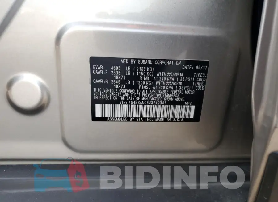 4S4BSANC8J3242347 Photo# 14