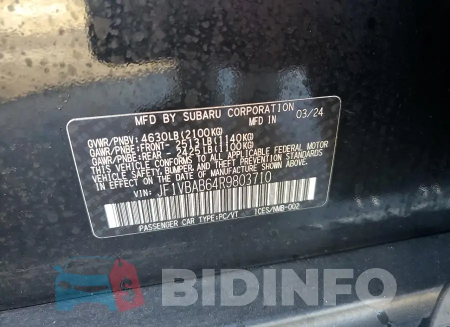 JF1VBAB64R9803710 Photo# 13