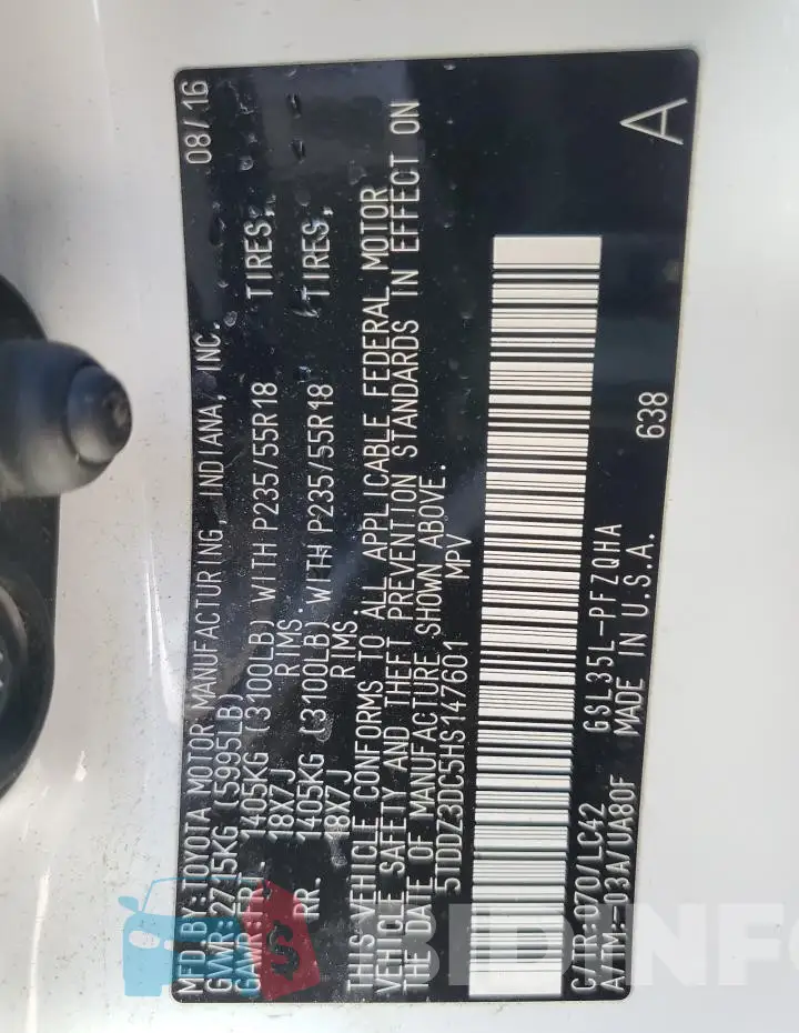 5TDDZ3DC5HS147601 Photo# 13