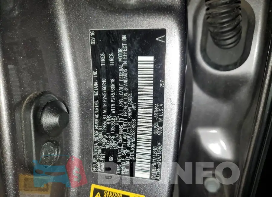 5TDJKRFH9GS258556 Photo# 12