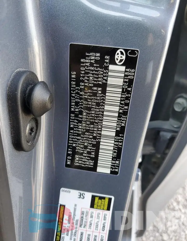 5YFB4MDE6PP062237 Photo# 13