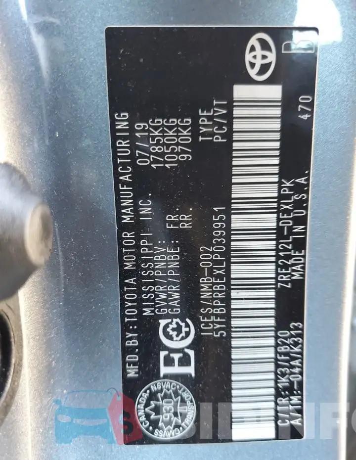 5YFBPRBEXLP039951 Photo# 12