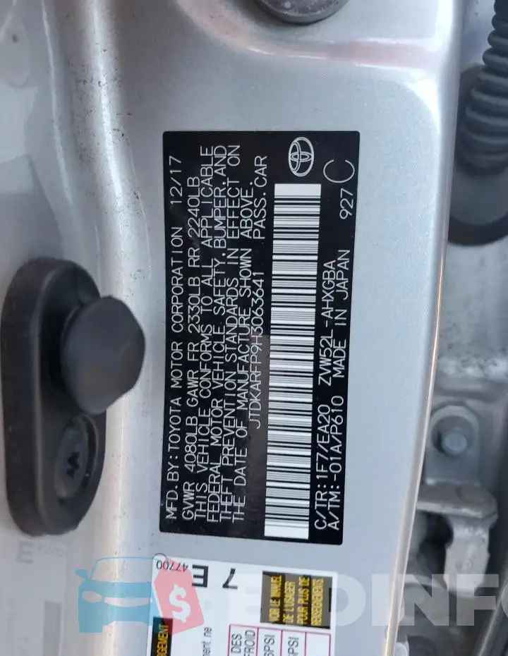 JTDKARFP9H3063641 Photo# 12
