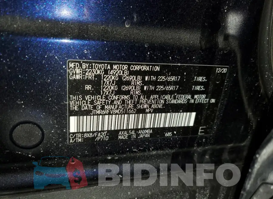JTMR6RFV8MD511662 Photo# 12