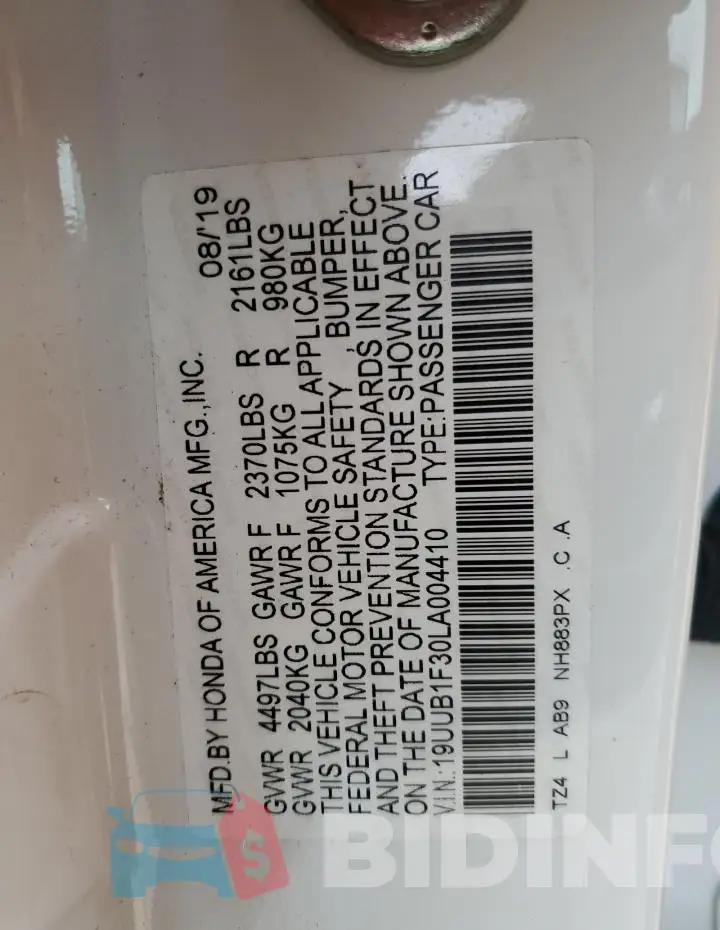 19UUB1F30LA004410 Photo# 12