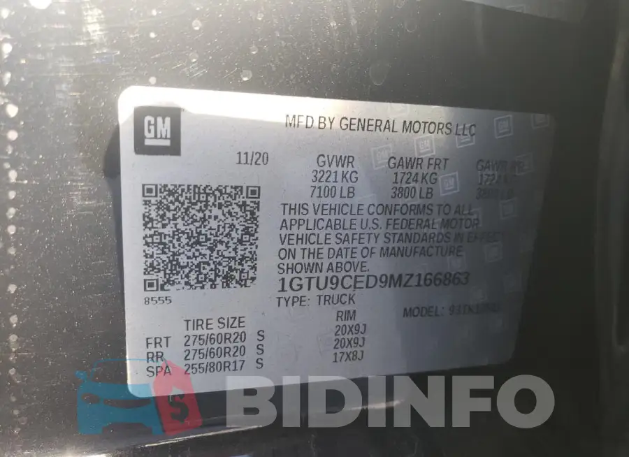 1GTU9CED9MZ166863 Photo# 12