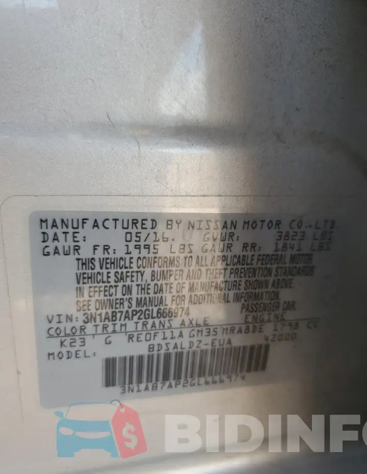 3N1AB7AP2GL666974 Photo# 12