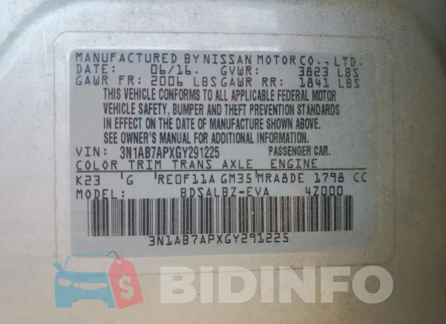 3N1AB7APXGY291225 Photo# 12