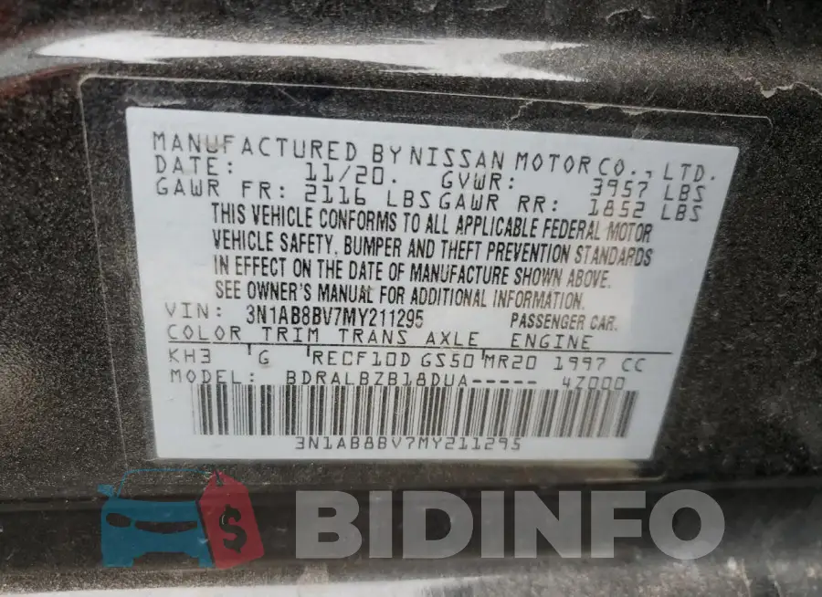 3N1AB8BV7MY211295 Photo# 12