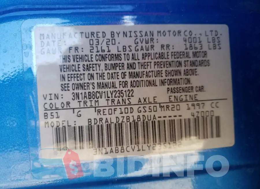 3N1AB8CV1LY235122 Photo# 12