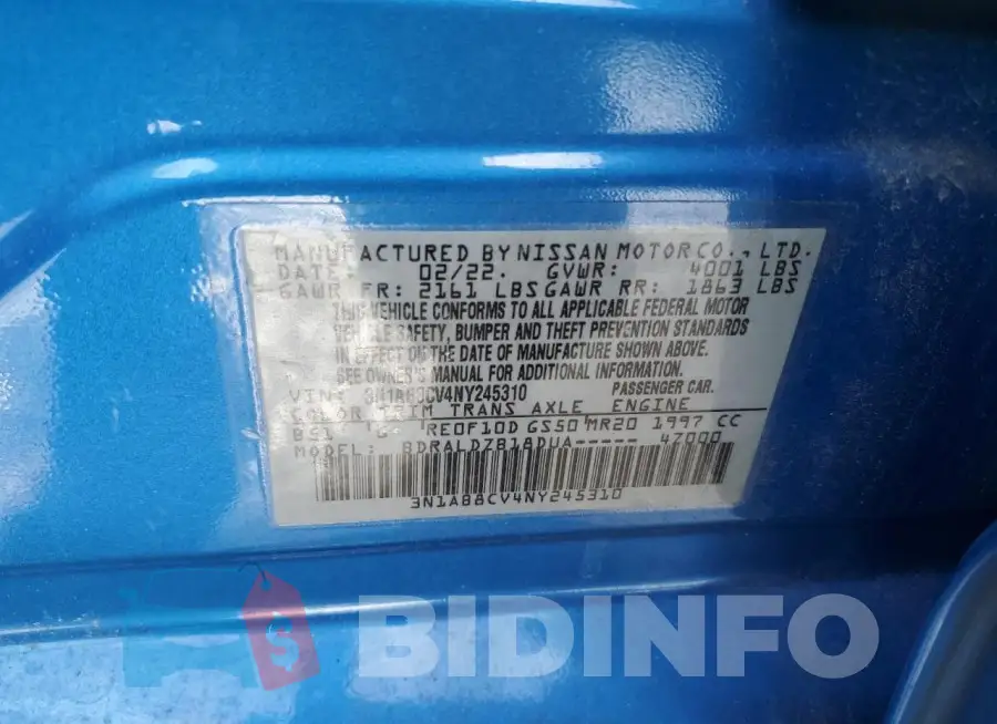 3N1AB8CV4NY245310 Photo# 12