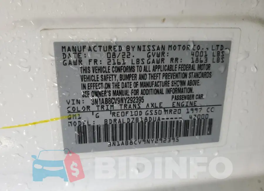 3N1AB8CV9NY292395 Photo# 12