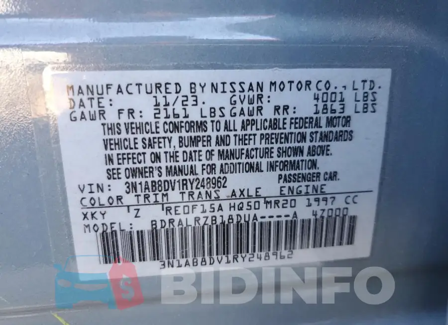 3N1AB8DV1RY248962 Photo# 12