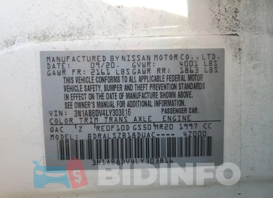 3N1AB8DV4LY303816 Photo# 13