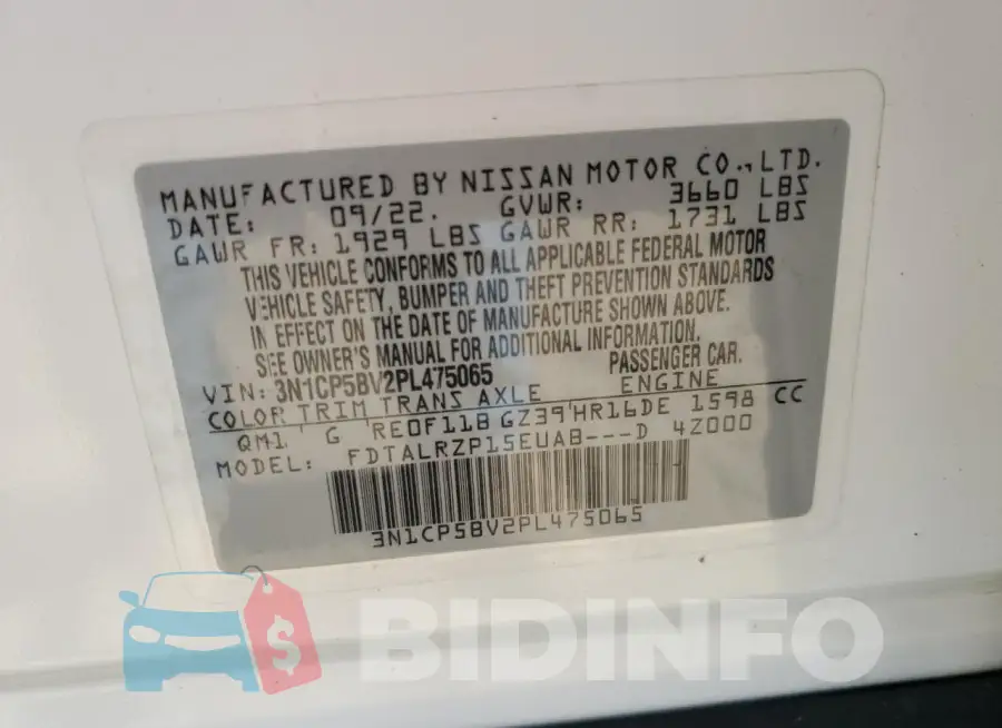 3N1CP5BV2PL475065 Photo# 13