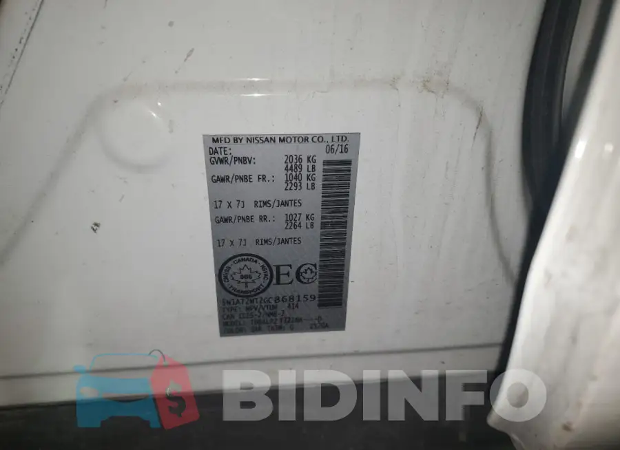5N1AT2MT2GC868159 Photo# 13