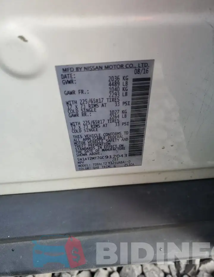 5N1AT2MT7GC912043 Photo# 13