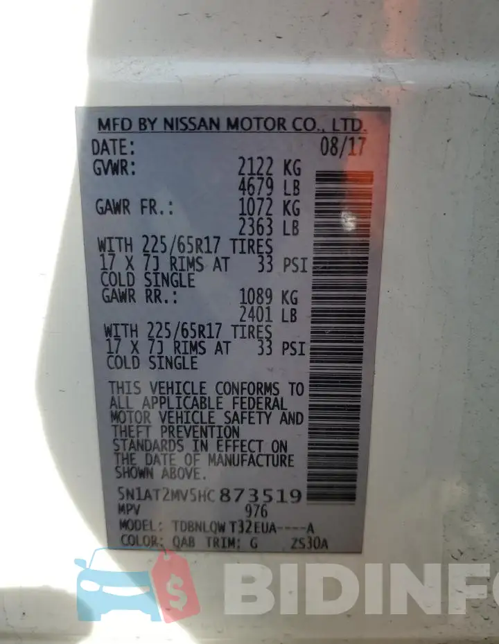5N1AT2MV5HC873519 Photo# 13
