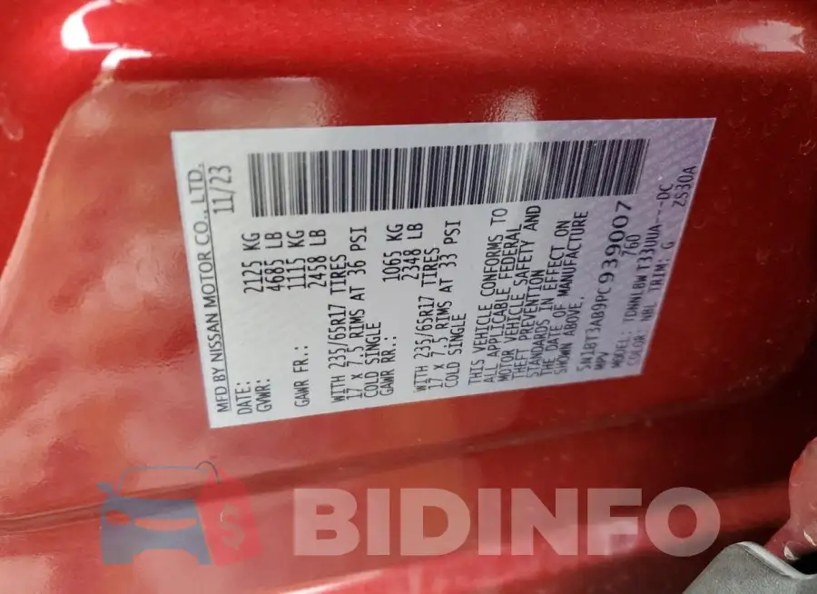 5N1BT3AB9PC939007 Photo# 13