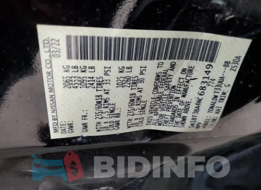 5N1BT3BA4NC683149 Photo# 14