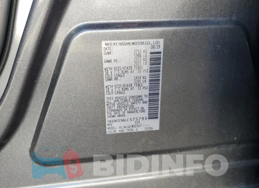 5N1DR2CN6LC575793 Photo# 13