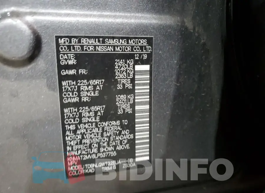 KNMAT2MV6LP537755 Photo# 14
