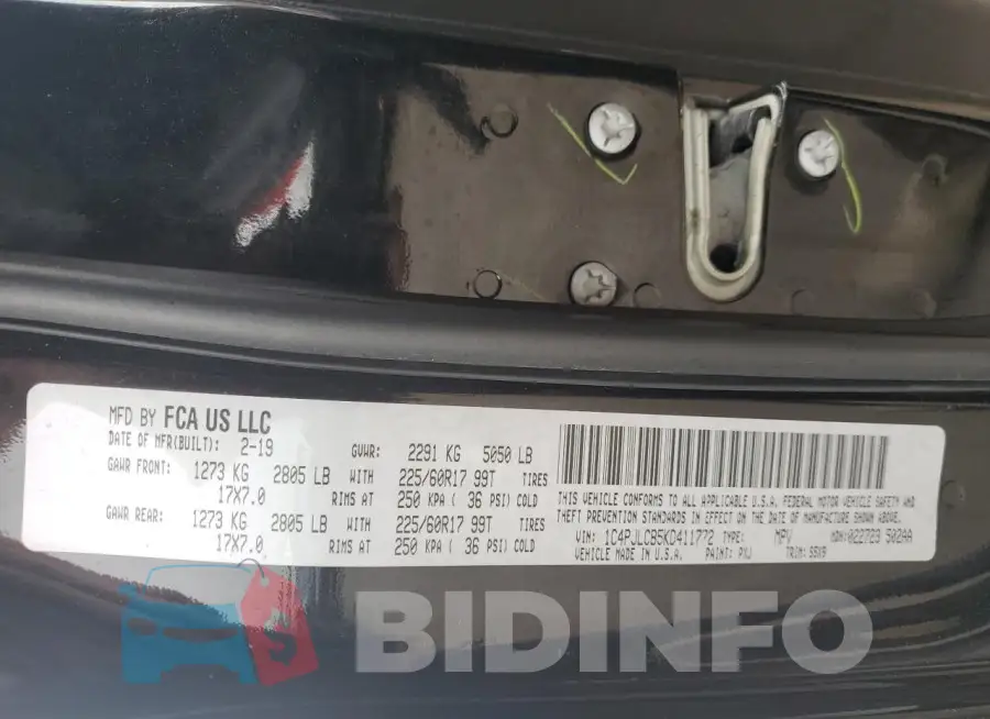 1C4PJLCB5KD411772 Photo# 12
