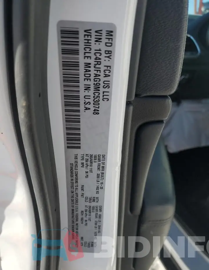1C4RJFAG9MC530748 Photo# 13