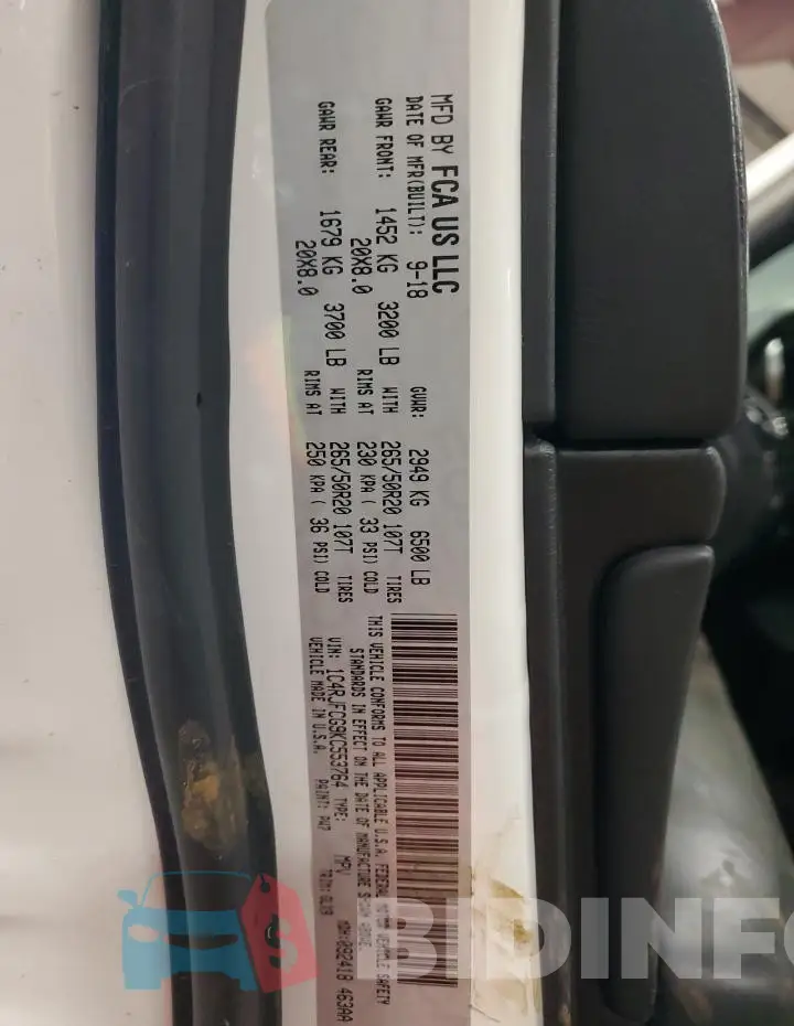 1C4RJFCG9KC553764 Photo# 14