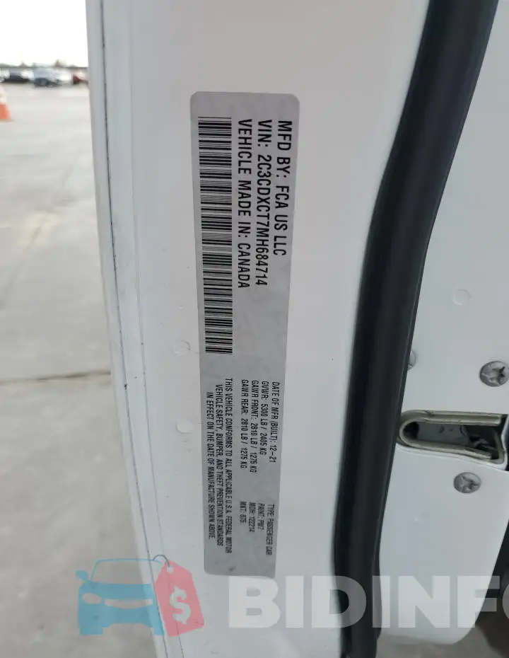 2C3CDXCT7MH684714 Photo# 13