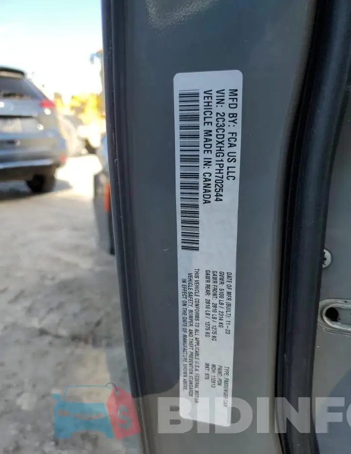 2C3CDXHG1PH702544 Photo# 12