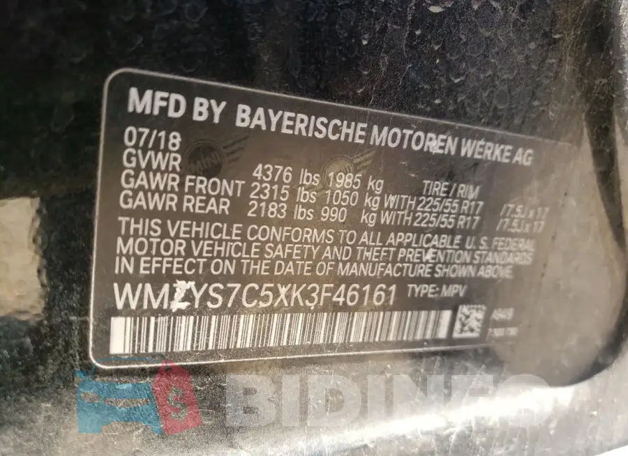 WMZYS7C5XK3F46161 Photo# 12