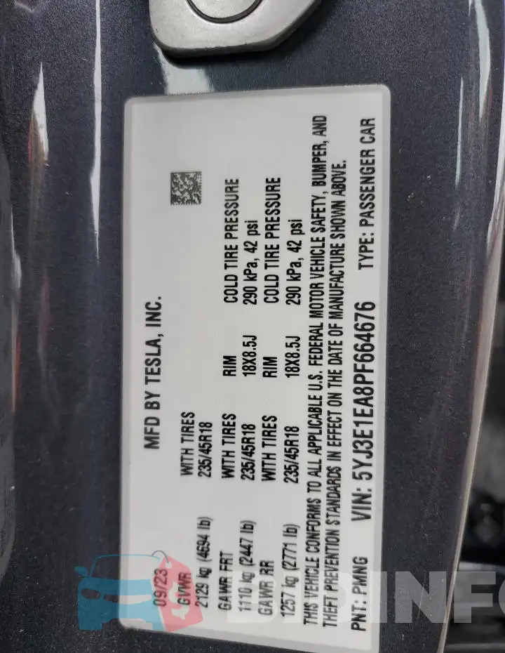 5YJ3E1EA8PF664676 Photo# 12